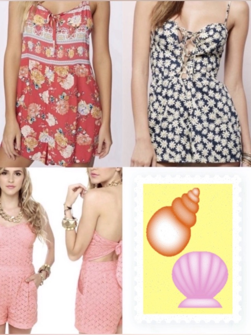 3 Playsuits: O’Neill, Lace Pink, tobi Daisy